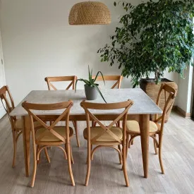 Comedor Madera Nativa Mármol