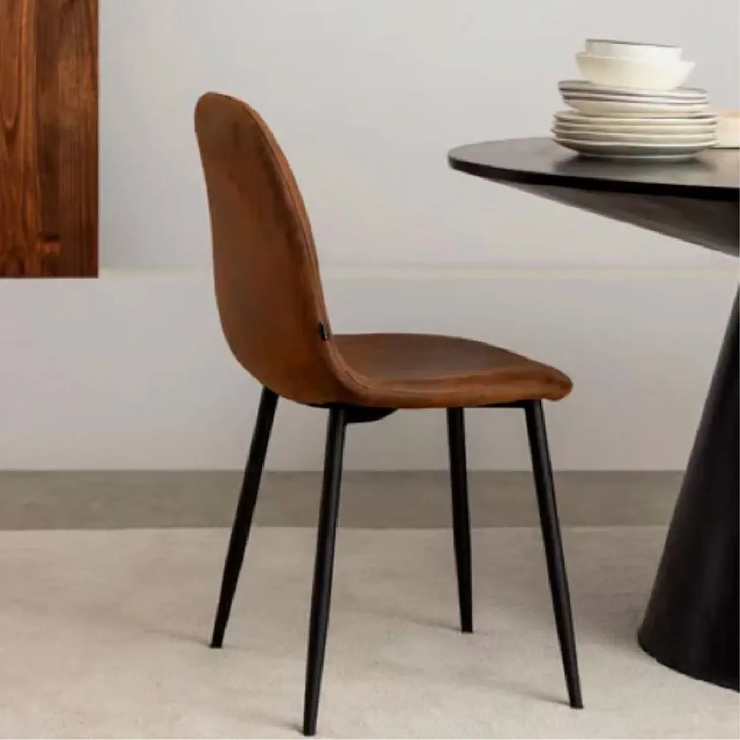 Silla Spoon Ecocuero vintage