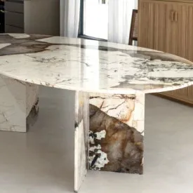 Comedor Mármol Ovalo