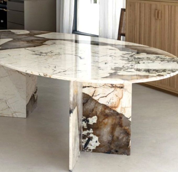 Comedor Mármol Ovalo